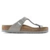 Gizeh Soft Footbed Nubukleder Taubengrau