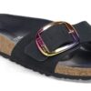 Madrid Big Buckle Nubukleder Schwarz Madrid Big Buckle Nubukleder Schwarz