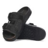 Shinjuku 2-Riemen-Sandale aus Naturleder und Textil